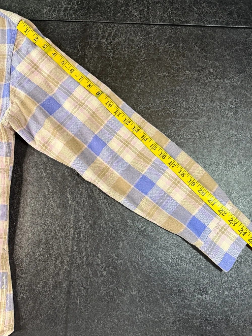 J. Crew Men's Lavender, Tan & Blue Plaid Button-Down Shirt